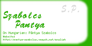 szabolcs pantya business card
