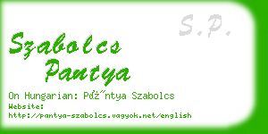 szabolcs pantya business card